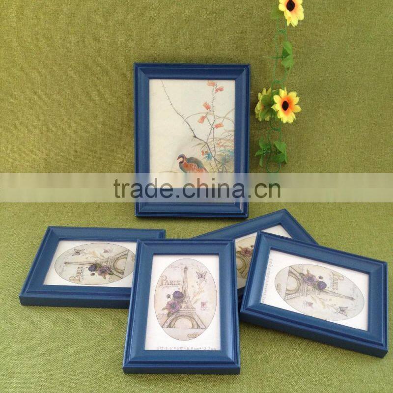 Trade Assurance custom retro engraved handmade painted wooden photo frame