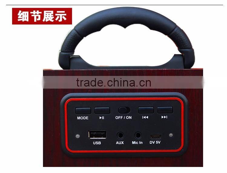 2017 New Design Quadrate Shape Loudspeaker, Wireless Plug-in card Retro Stereo Bluetooth Speaker Box