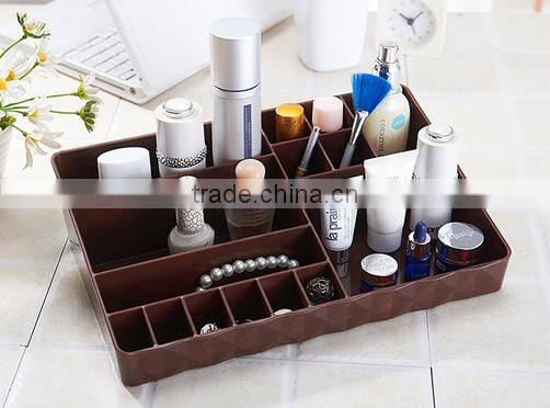 Wholesale Stock Small Order Desktop 15 Lattices Cosmetic Plastic Storage Box