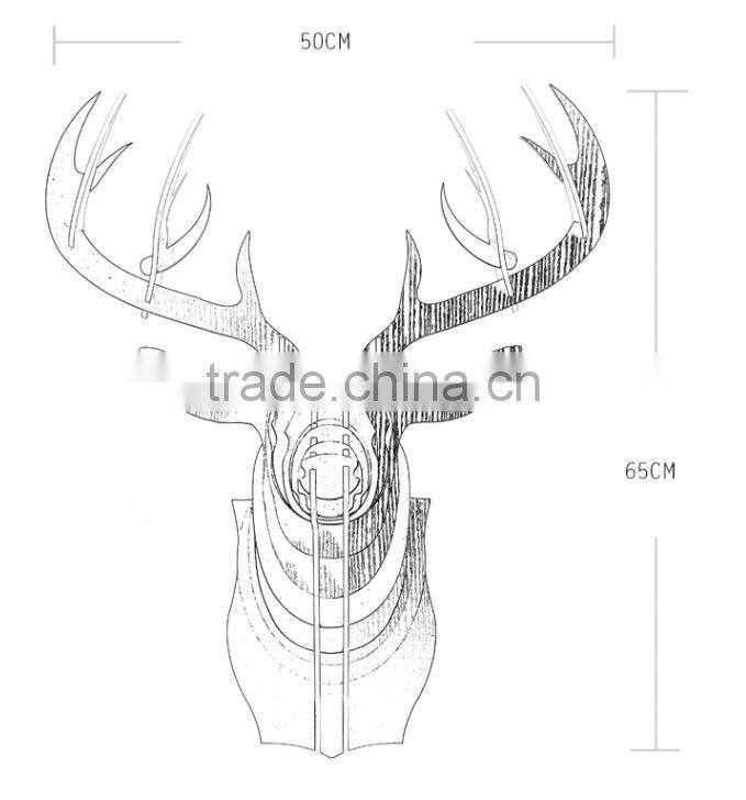 Cute modern style DIY small deer head christmas animal wall hanging decorations expand furniture