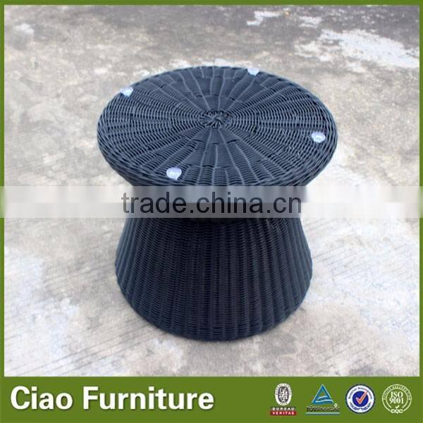 Sofa side table with glass top