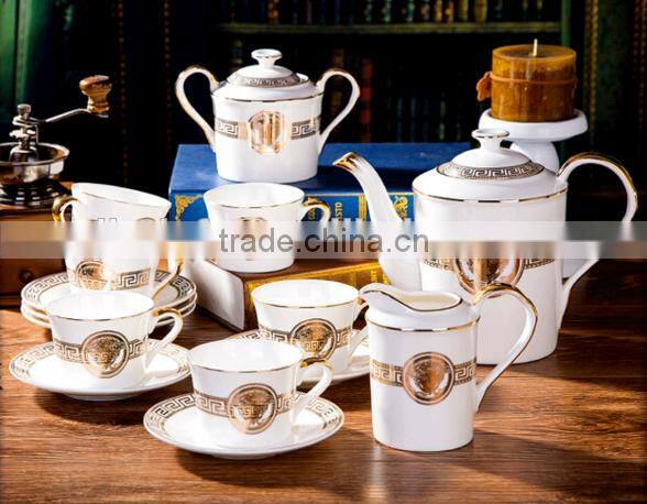 European royal style Bone China Tea Set coffee ceramic coffee cup and saucer sets porcelain gift sets