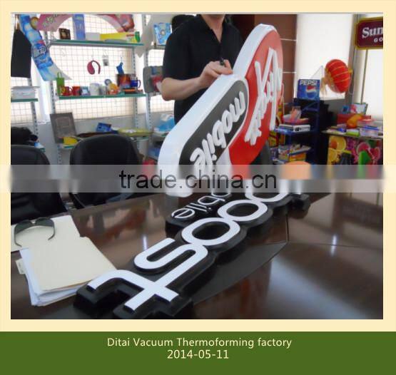 Vacuum thermoforming plastic advertising light box billboard