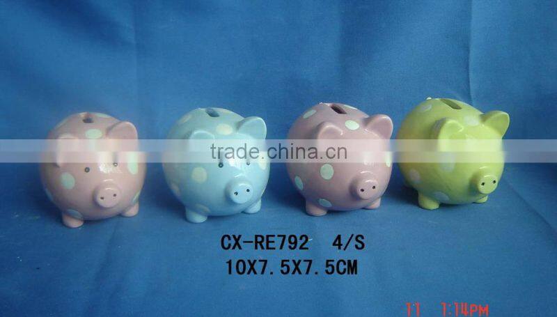 Ceramic Hop Selling Coin Saving Bank Toys, Animal Desgin Coin Bank with Sound
