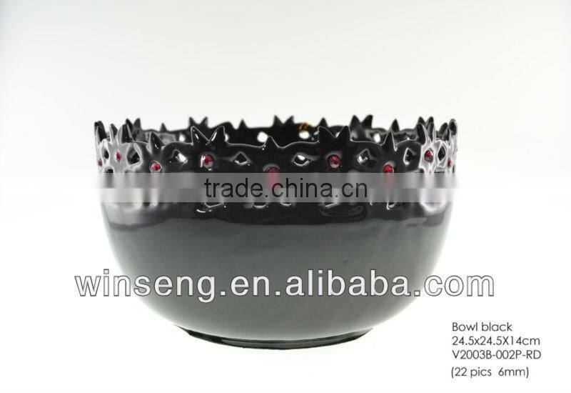 Ceramic Tall Vase with Crystals from SWAROVSKI