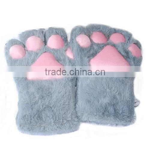 Anime Cosplay Party Costume Cute Cat Bear Plush Paw Claw Gloves