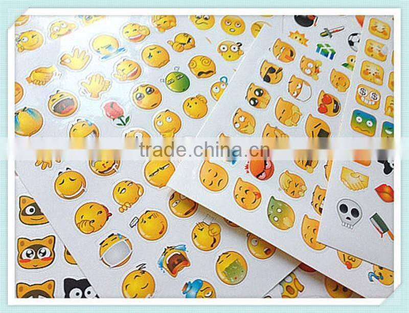 Die Cut Emoji Face Vinyl Sticker for Phone Tablet Laptop Decor