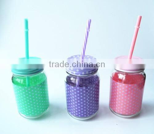 hot new products for 2017 420ml colorful mason jar for drinking