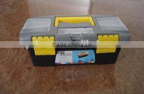 10" plastic suitcase tool box with handle for carring