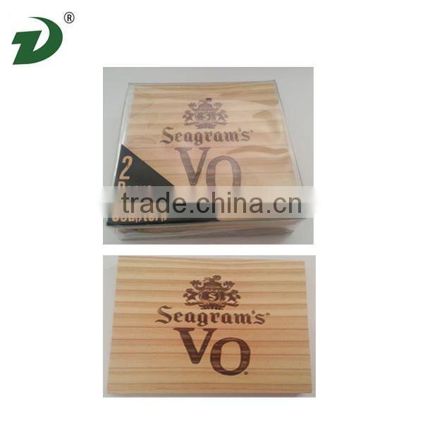 Factory wholesale wooden cup mat drink coaster beer mat wood mat wood bench