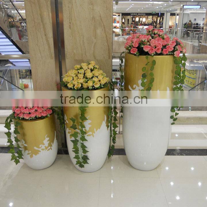 Fashion big FRP flowerpot