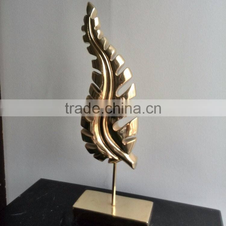 Resin art leaf statue decoration