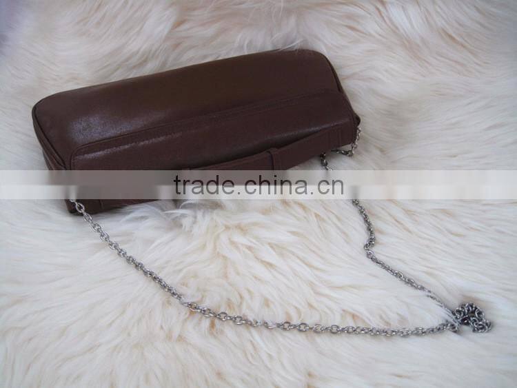Genuine leather cow leather cosmetic bag , makeup bag