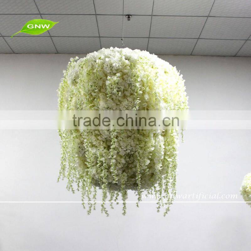 GNW FLW1603001-3C stunning weding flower wall hanging flower halo hanging decoration