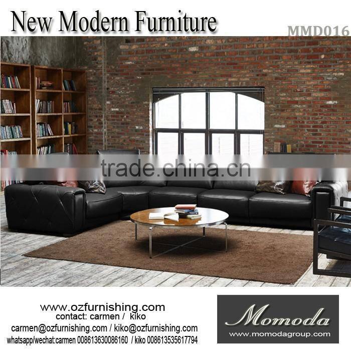 Buy sofa from China, modern Italian full leather sofa on sale for living room furniture