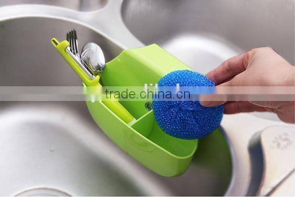 plastic hanging sink drain basket for kitchen withstrong sucker