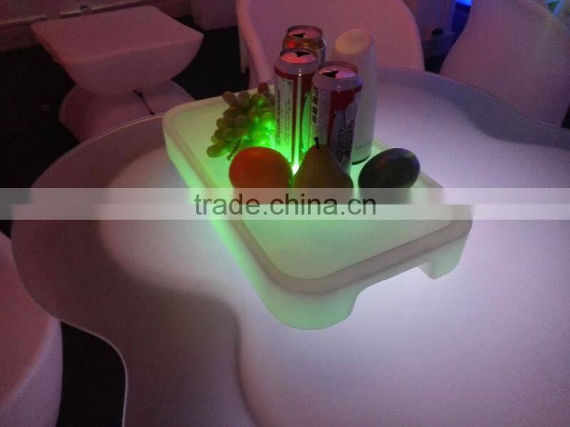 7cm high Flash color changing party fruit led tray