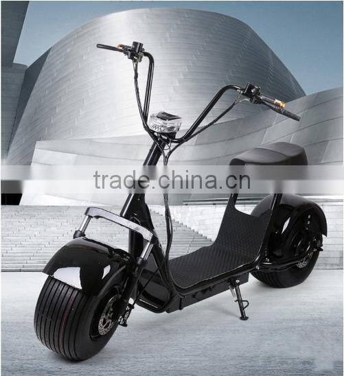 2017 Fast speed popuar harley scooter high quality citycoco two big wheels electric motorcycle