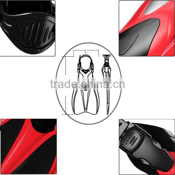 2017 New Open Heel Diving Fins For Short Distance Diving