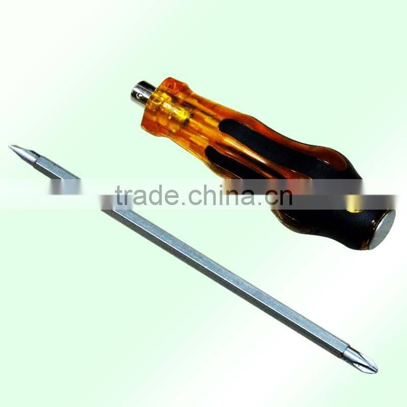 D1043 313 Black and Brown transparent wear heart handle with two combined screwdriver