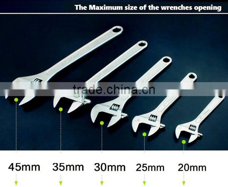 QJ-T22 New arrival adjustable spanner wrench with dipped handle