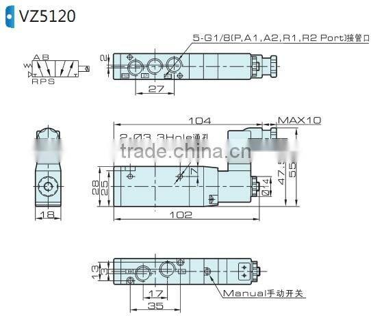 VF VZ pressure reduce valve with high quality