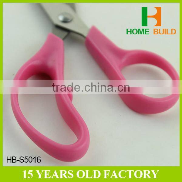 Factory price HB-S5016 Blunt head bending handle paper cutting scissors