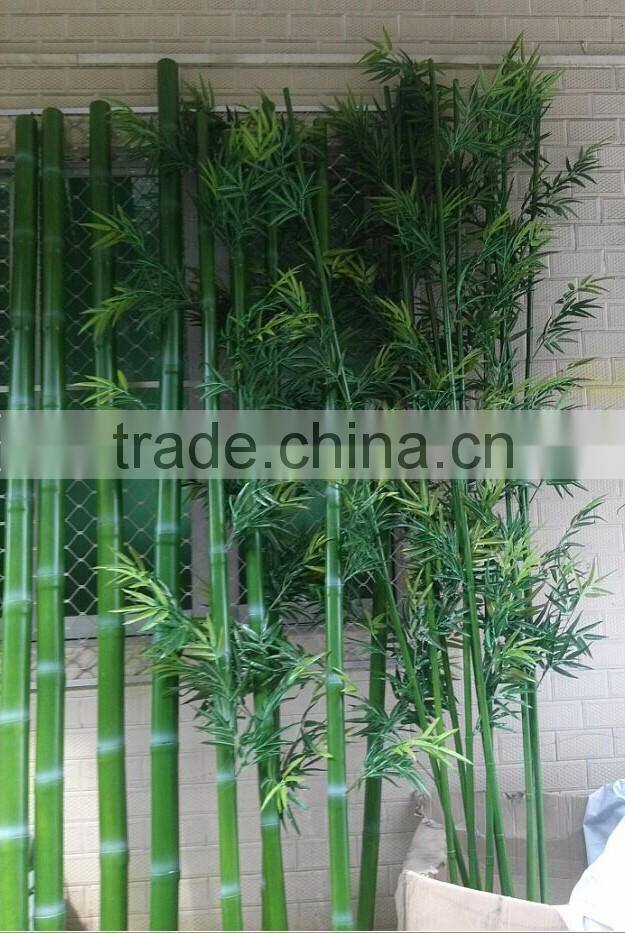 hign qulaity new green Chinese plastic outdoor decor artificial lucky bamboo poles fence plants