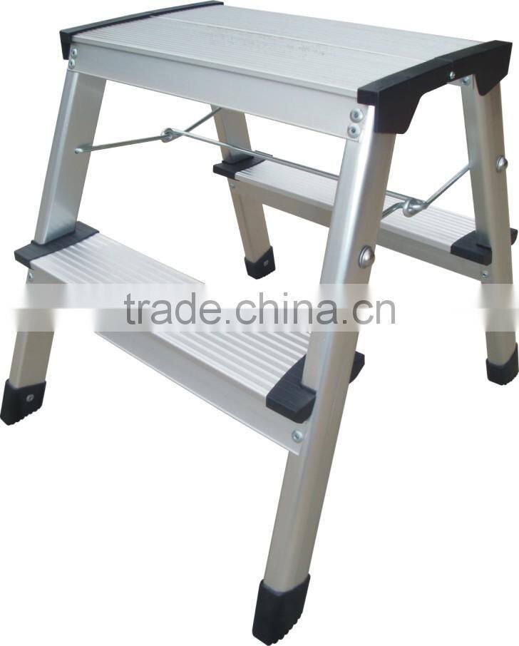 WR2294F 2 step aluminum household folding agility domestic ladder up by both side Step Ladder