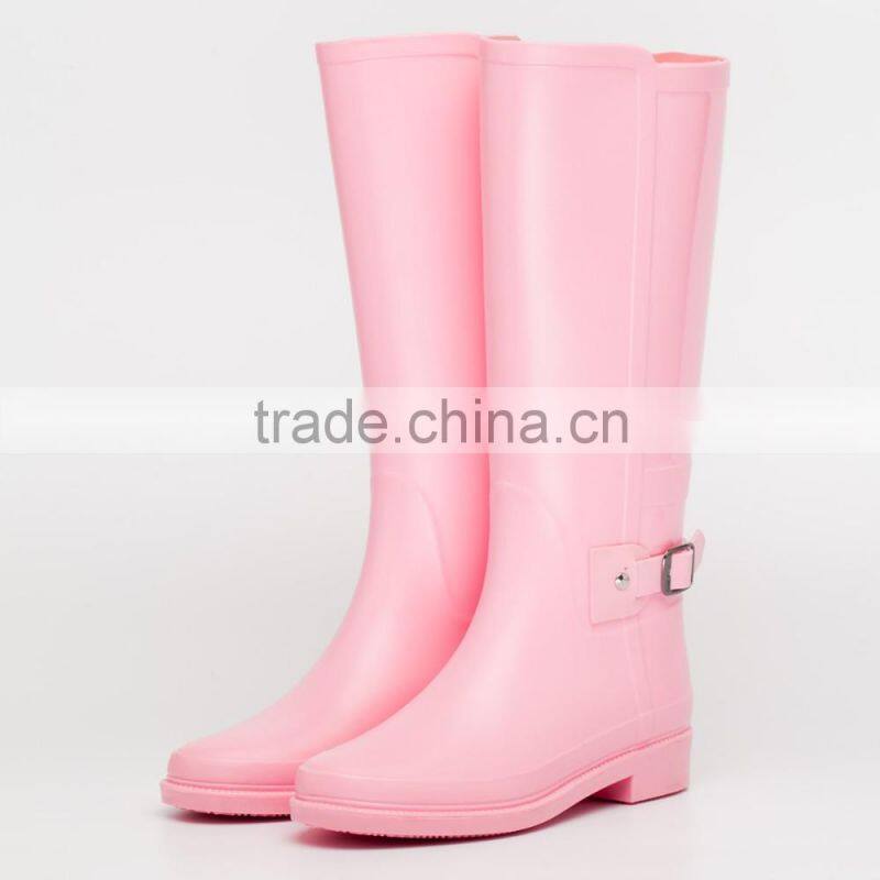new style front matt back shinny slim women fashion wellington rain boots