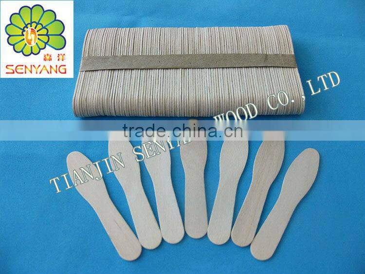 white cello wrapped birch wooden ice cream spoons