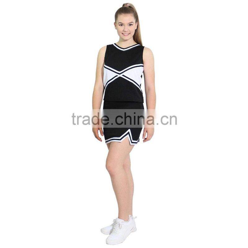 Custom Cheerleading Clothes Womens double V notch A-Line Design Cheer Uniform Skirt Cheerleading Uniforms For Adults