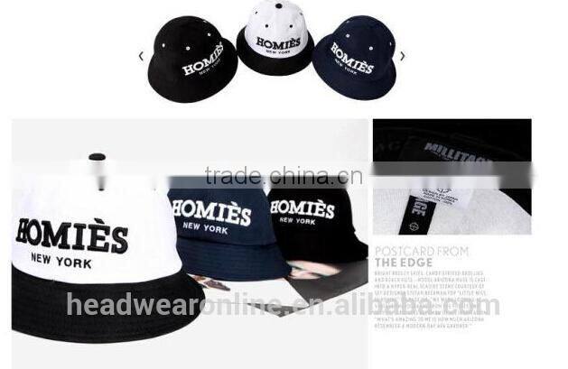 Custom Cheap Embroidery Cool Bucket Hat of 100%Cotton Dongguan Factory