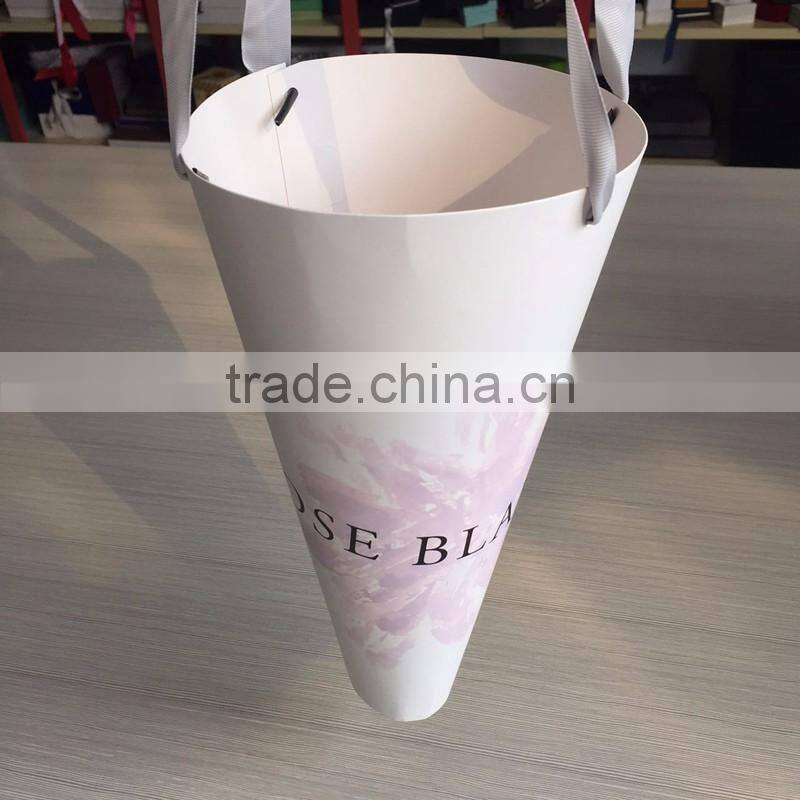 customized groom and groomsmen boutonniere small flower box , card material ribbon handle