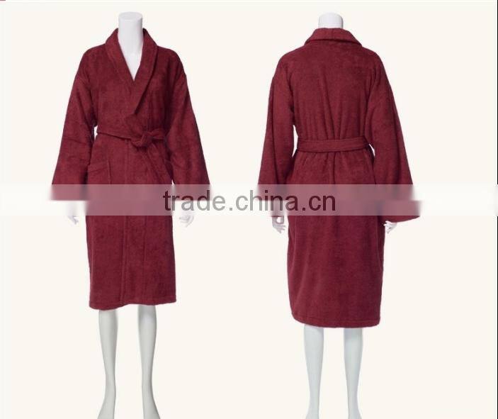100% Cotton Terry Bathrobe Hotel Robe,100% organic cotton hotel bathrobe,nightwear gown