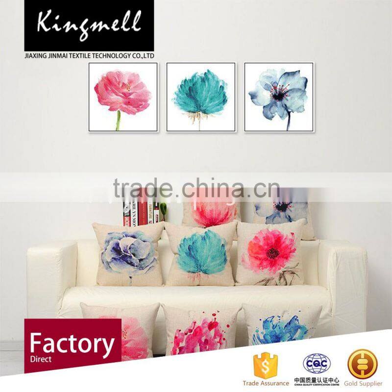 Wholesale custom printed cushion cover pillow case with fancy style