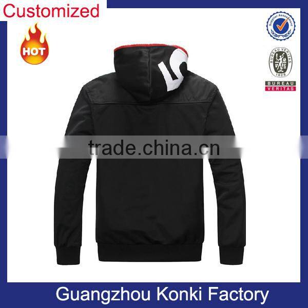 Wholesale 60% polyester 35% cotton 5% spandex zipper custom sport hoodie