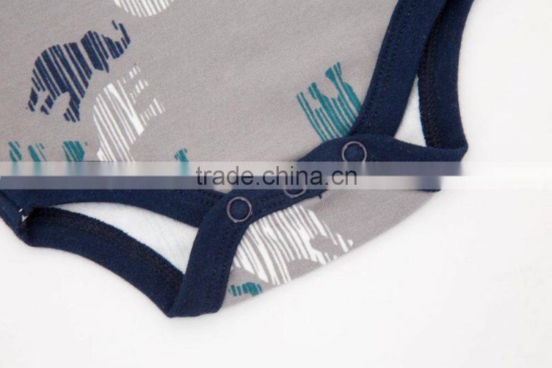 2017 Wholesale 3 piece/lot Sleeveless Soft Cotton Baby Rompers For Newborn