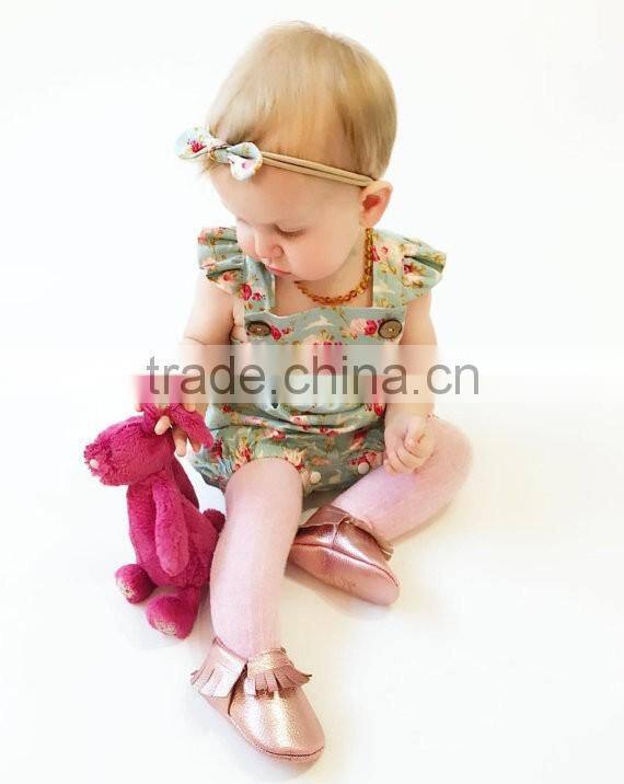 Wholesale boutique 100%cotton bubble ginger toddler romper onesie newborn baby clothes