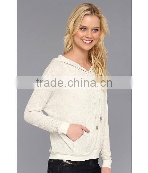 spring autumn thin bomber straight hem thin fleece hoodie with hooded and front big pocker