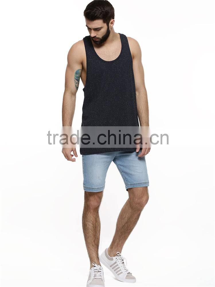 Mens plain black slim fitted tight slimming vest