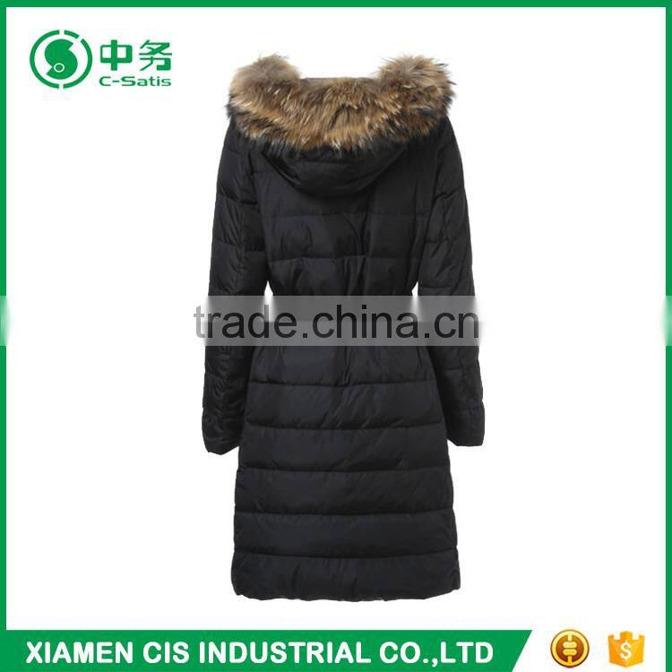 Latest Fashion Winter Korean Style White Lady Goose Down Long Coat