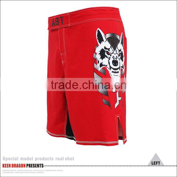 Mens sportswear fashion design animal print custom mma shorts
