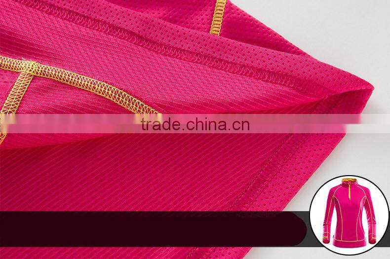 Wholesale Half Zip T-shirt Long Sleeve Breathable Sportwear With Zip For Men And Women