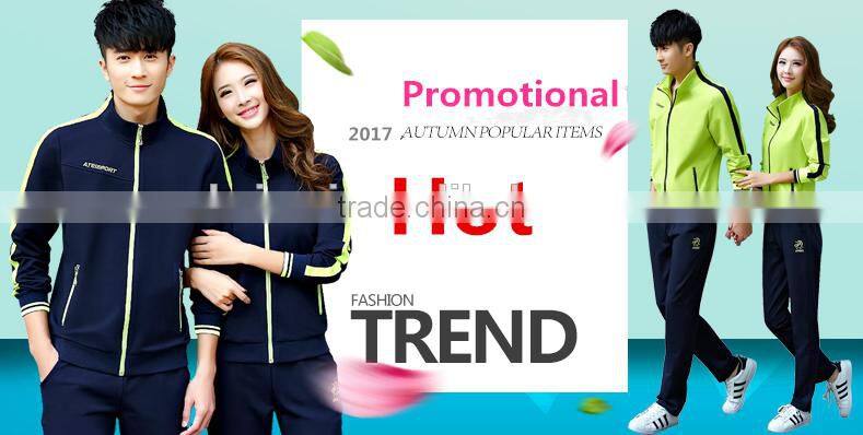 2017 OEM Wholesale tracksuit fashion couple tracksuit top design tracksuit