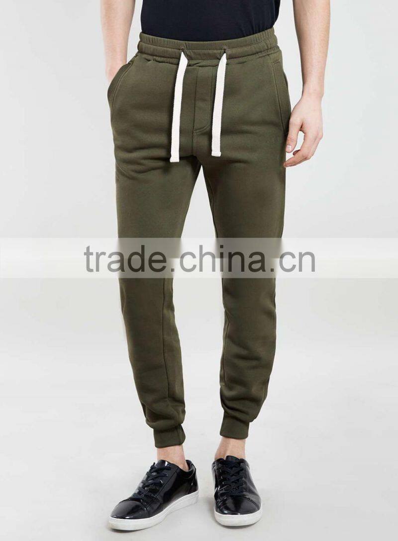 mens khaki green skinny fit joggers