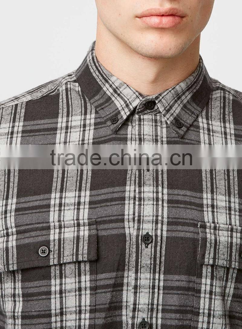 men Gingham Button Down Smart Shirt