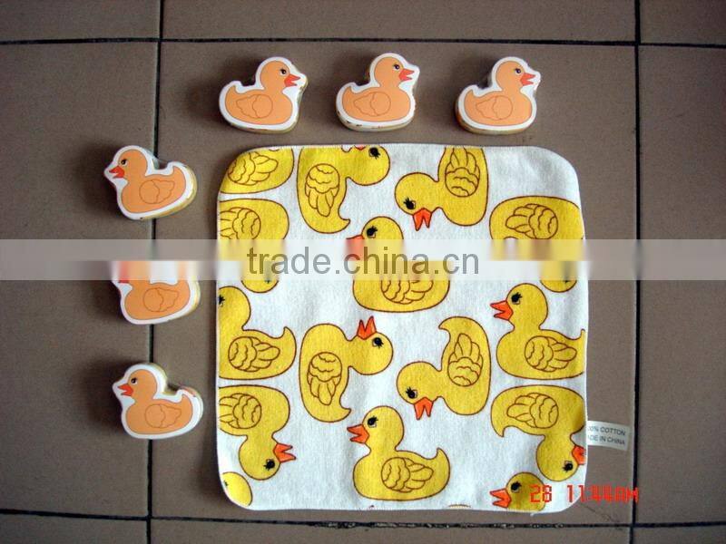 Terry and printing compressed towel