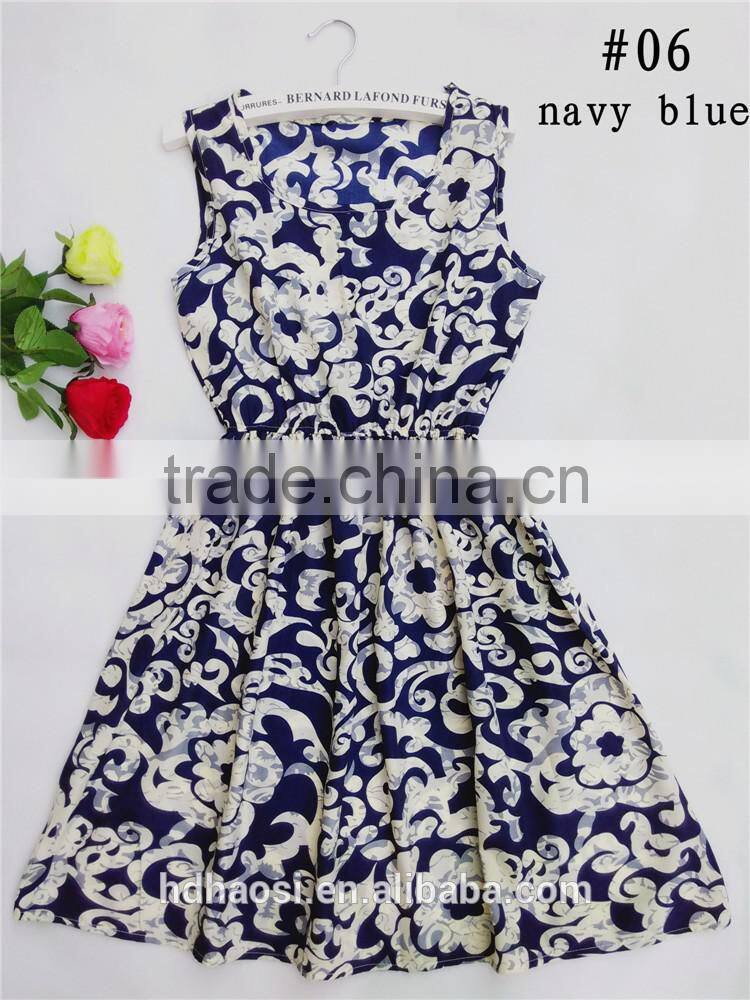 china factory wholesale price washable custom bohemian printed chiffon dress women printed fabric for dress