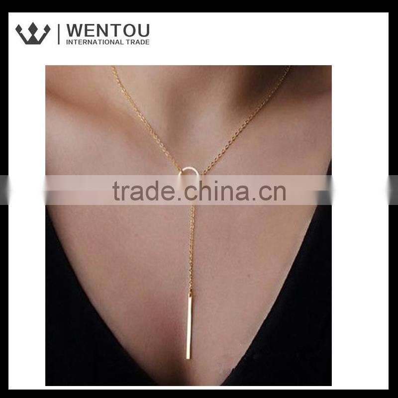 Wholesale Simple design Geometric triangulation short necklace